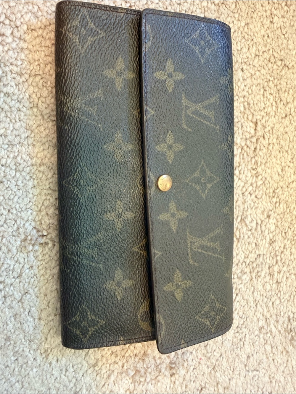 Louis Vuitton Monogram Continental Wallet - Dark Brown with Gold Snap